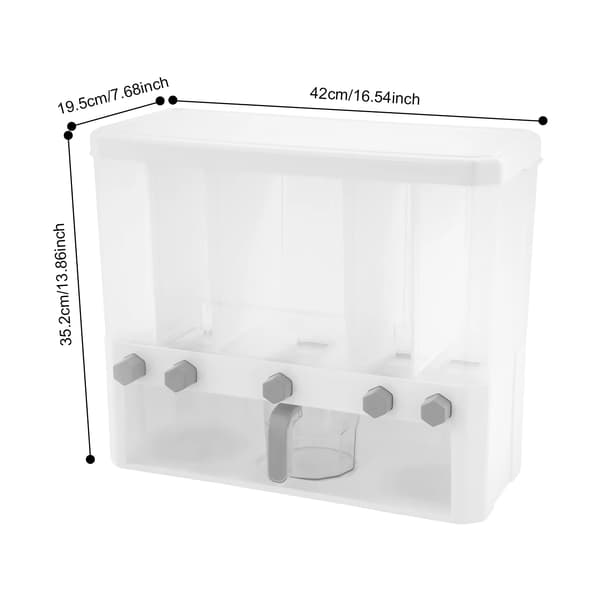 Risdispenser, 5 rum, holdbar friskhedsbevaring,HVID