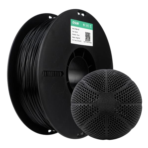 3D-printfilament, fleksibelt materiale, høj elasticitet,SORT