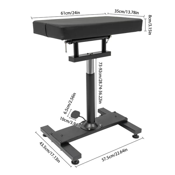 Armlæn Stativ, Justerbar Højde, Ergonomisk Design,sort