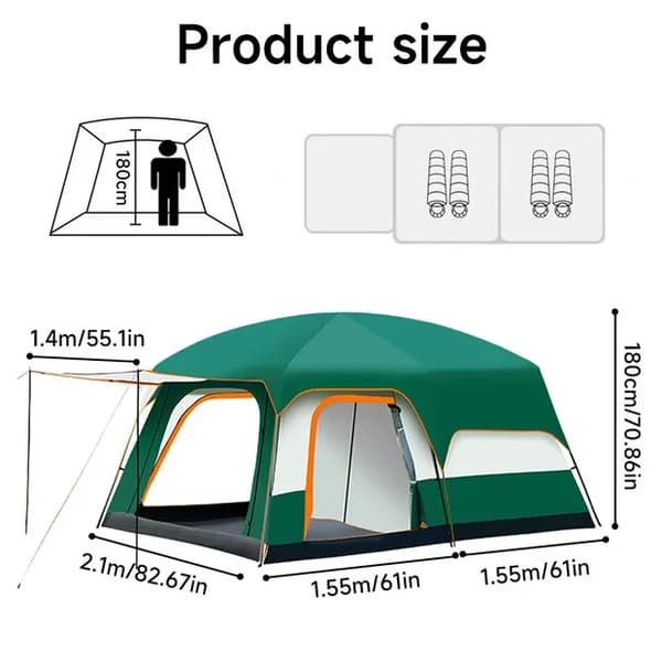 Campingtält, Rymlig Design, Utmärkt Ventilation,Gren
