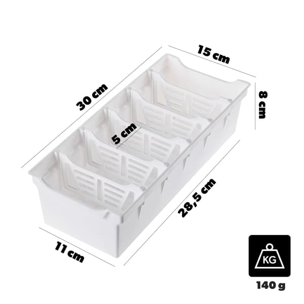 Krydderi Organizer, Vertikal Opbevaring, Tilpasselige Rum,HVID