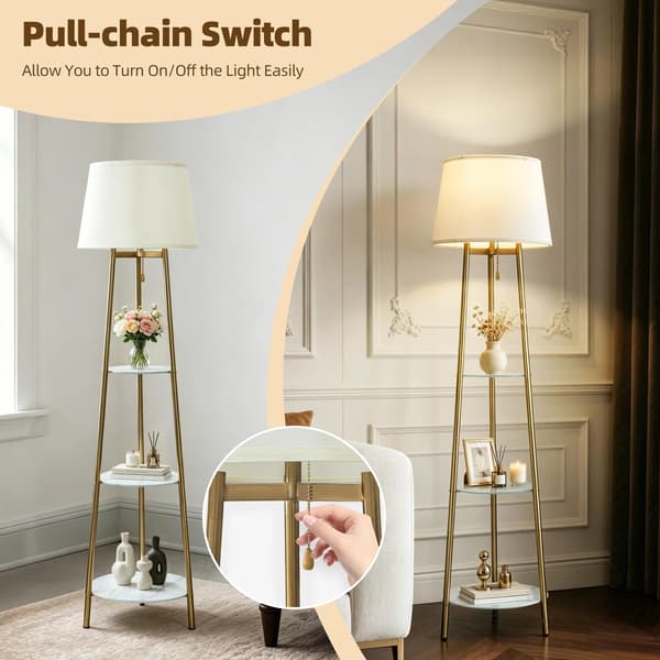 Gulvlampe, Hjørnedesign, Justerbar Lysstyrke,GUL