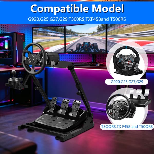 Racing Simulator Ställ, Justerbar Höjd, Stabil Konstruktion,1PC(PL)
