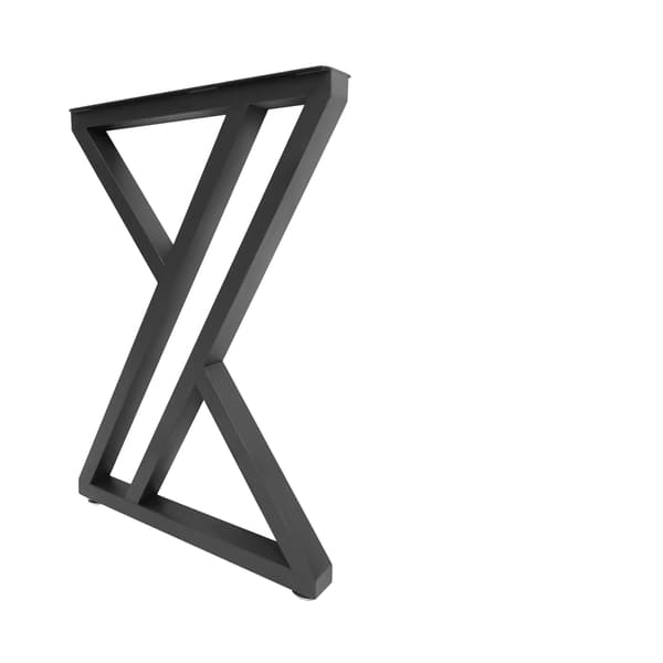 Møbelben, X-formet design, kraftig støtte,sort