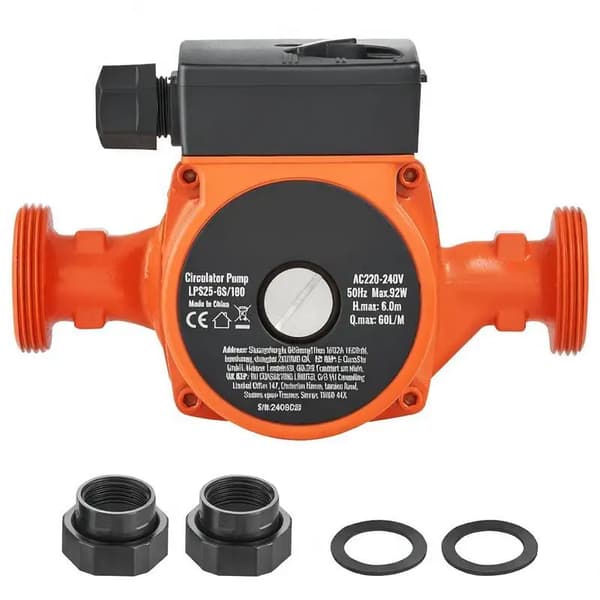 Värmepump, Maximal Flödeshastighet 60 l/min, Låg Bullernivå,Röd