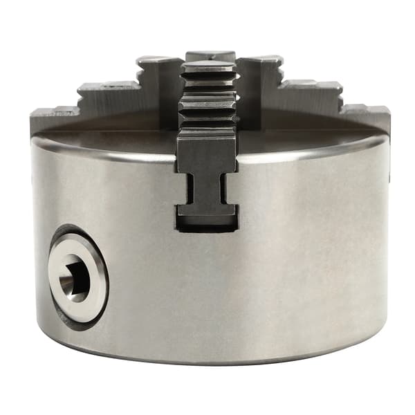 Svarvchuck, 4-käftad självcenrerande, hög precision,Silver