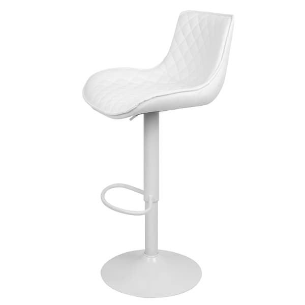 Barstol, Justerbar Höjd, Modern Design,VIT