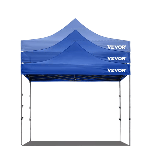 Pop Up Canopy Telt, Vandtætte Materialer, Bærbart Design, 10x10ft blå