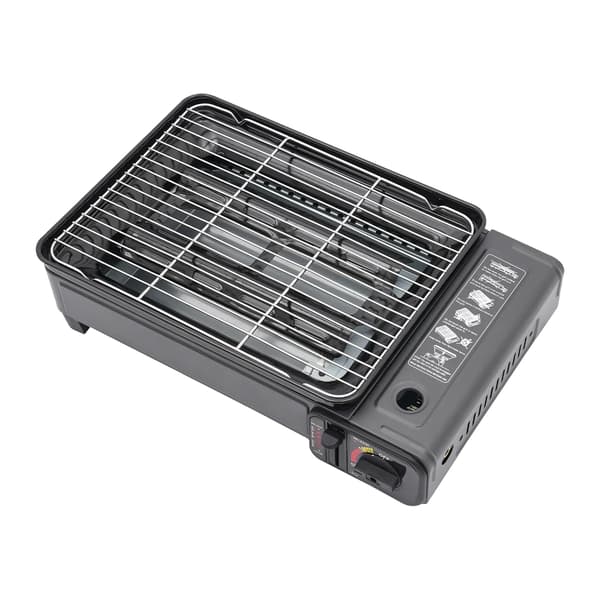 Gasgrill, Bärbar Design, Justerbar Eldkontroll,svart