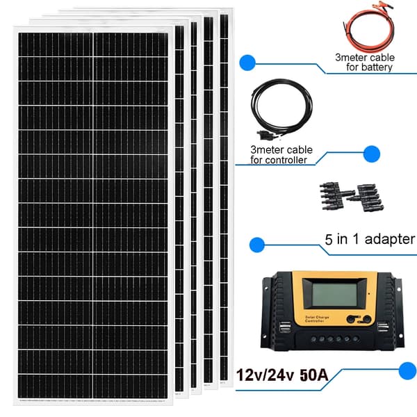Solpanel, Hög Effektivitet, Mångsidiga Tillämpningar,12V 500W