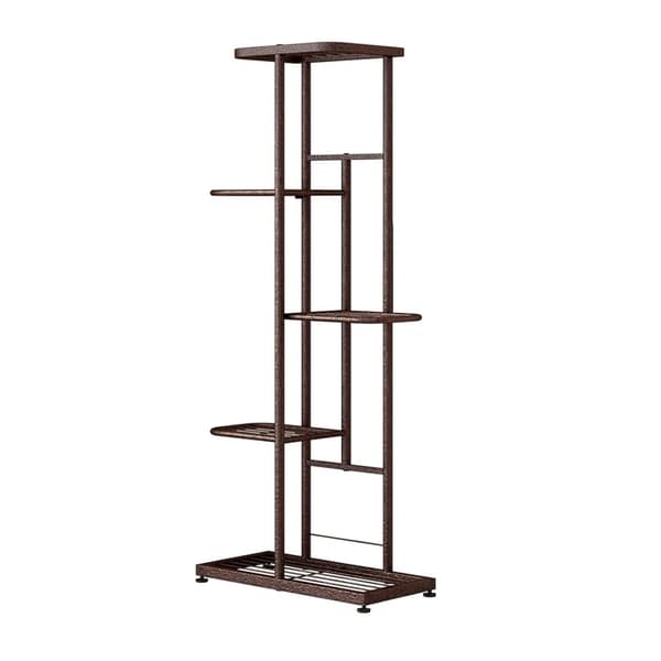 Växtställning, 5-nivådesign, rostbeständig metallram,Brun