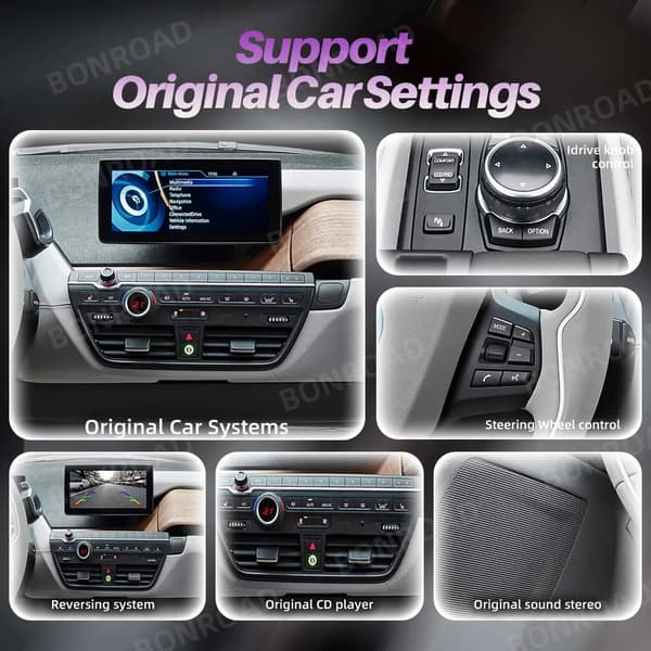 Trådlös CarPlay-modul, Android Auto, Bluetooth-anslutning,För BMW i3 NBT