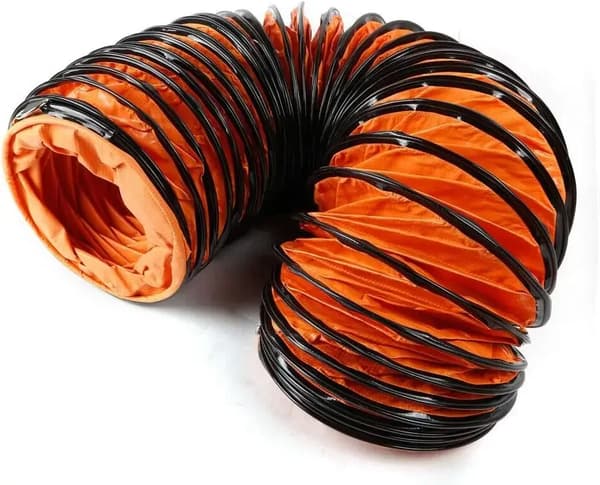 Ventilationsslang, Flexibel PVC, 5 Meter Lång,Orange