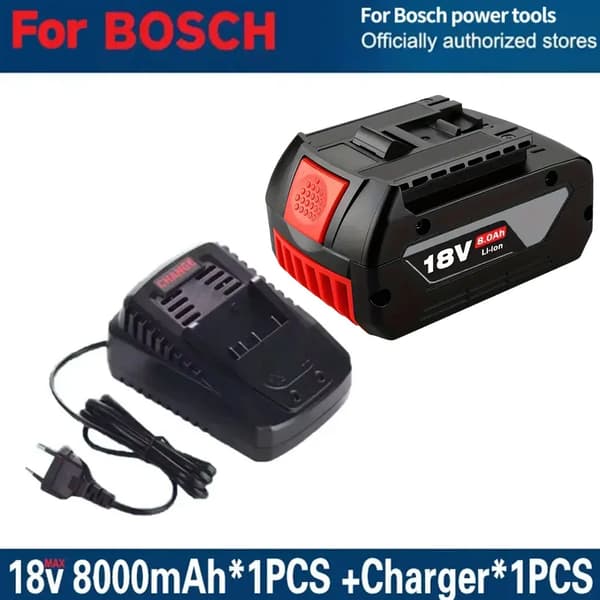 Batteri, 8000mAh kapacitet, säkerhetscertifierad, 8.0AHx1-LaddareX1