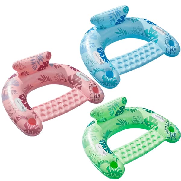 Oppustelig Pool Flyde Stole, Ergonomisk Design, Indbyggede Kop Holdere,3pc