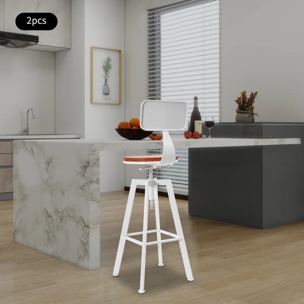 Barstol, Justerbar Højde, Moderne Design,HVID