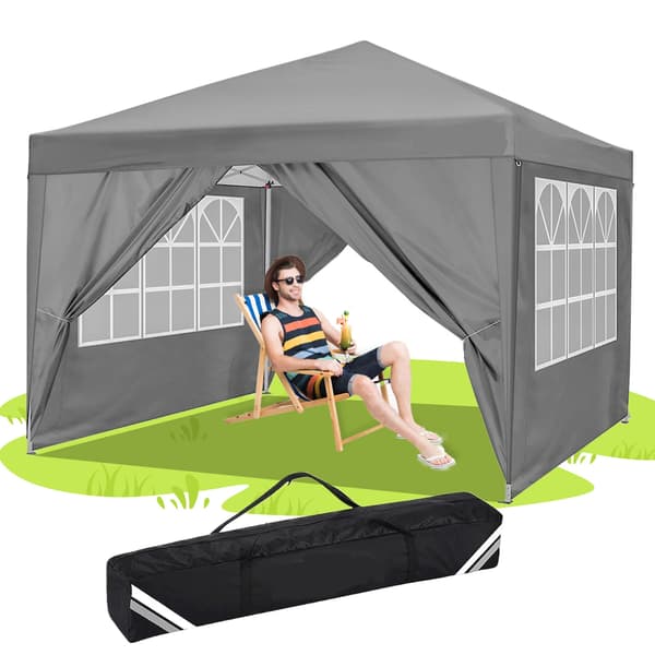 Gazebo-teltta, vedenpitävä, UV-suoja,Harmaa