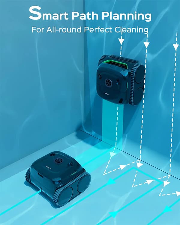 Robotdammsugare för pool, Lång driftstid, Smart appkontroll,C2 (100-240V)