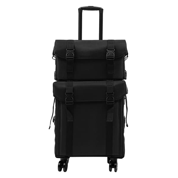 Skønhedssag, 2-i-1 Trolley, Makeup Organizer,sort