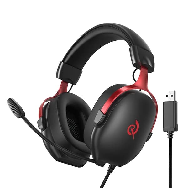Spelheadset, 7.1 Surround Sound, Anpassningsbar EQ,SVART