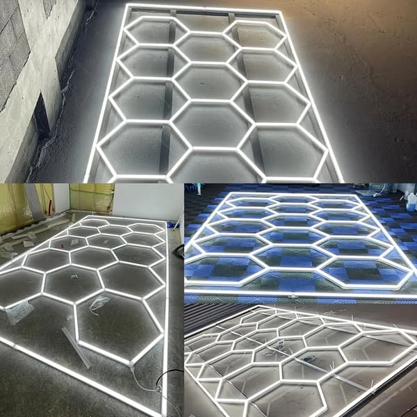 Garage Lys, Hexagonal Design, 6500K Lysstyrke,690W