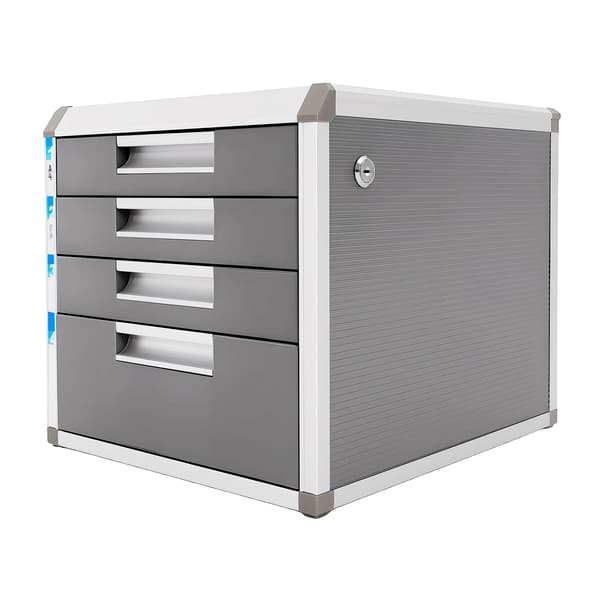 Filorganisator, låsbare skuffer, moderne design,GRÅ
