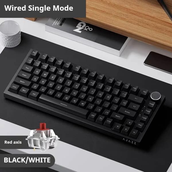 Mekanisk Gaming Tastatur, Programmerbar RGB, Volumenknap,Sort