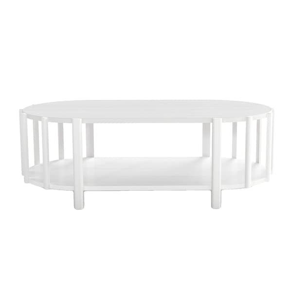 Kaffebord, Oval Form, Multifunktionelt Design,HVID