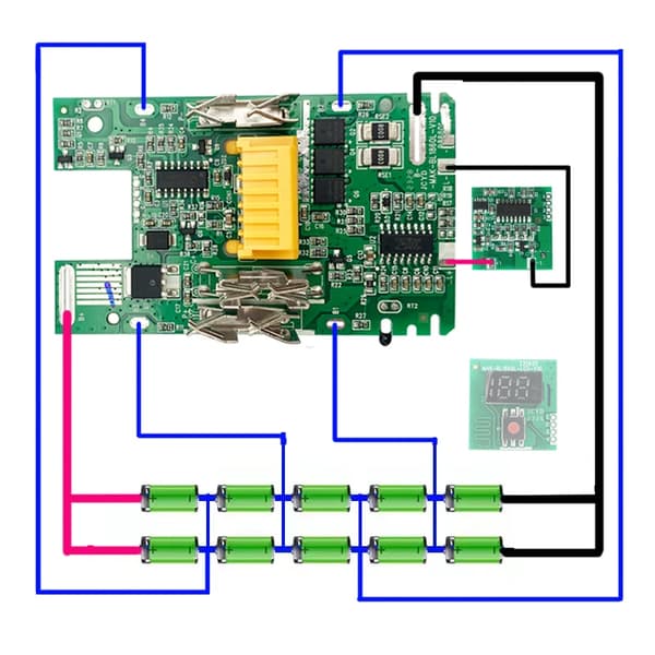 Batteri Samling Kasse, Digital Strøm Display, Robust Flammehæmmende Design,BoxPCB