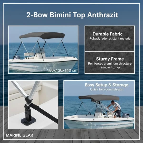 Bimini Top, Holdbart Stof, Justerbar Pasform,hær grøn