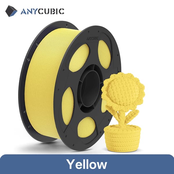 3D-printer filament, mat finish, nem fjernelse af støtte,1kg Gul