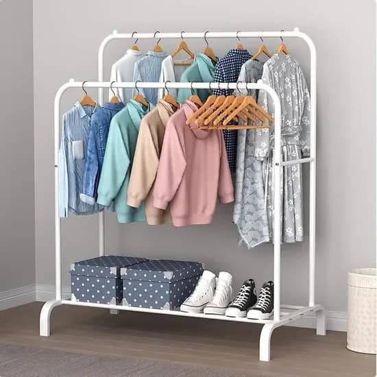 Kappeholder, Dobbelt-Skinne Design, Robust Jernkonstruktion,HVID