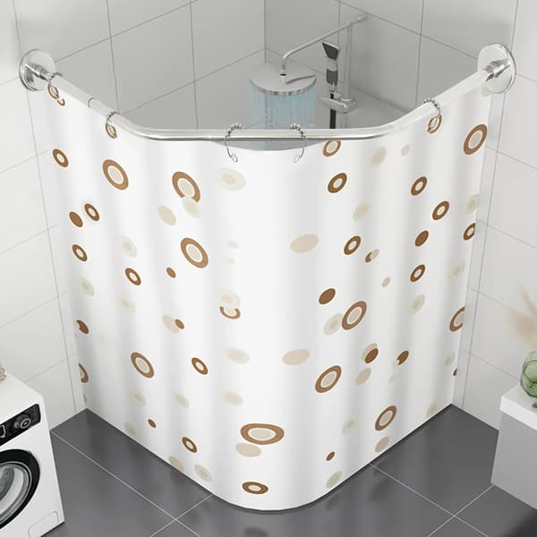 Duschdraperistång, Justerbar Längd, Platsbesparande Design,Silver