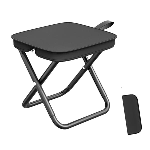Campingstol, Letvægts, Sammenklappeligt Design,sort