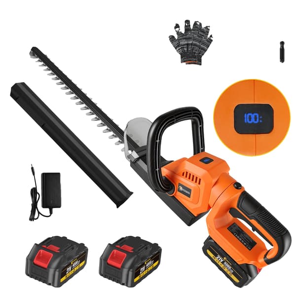 Elektrisk Häcksax, Sladdlös Drift, Högkapacitetsbatteri,Orange 22 Tum