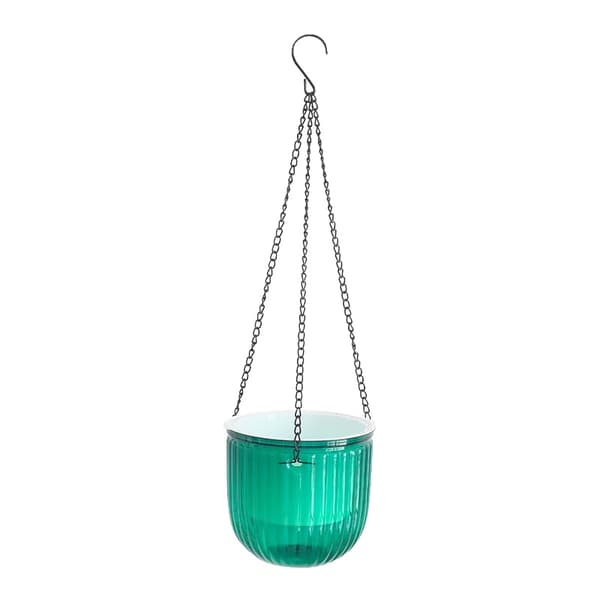 Hängande Blomkruka, Transparent Design, Hållbart Material,grön, 210mm-a