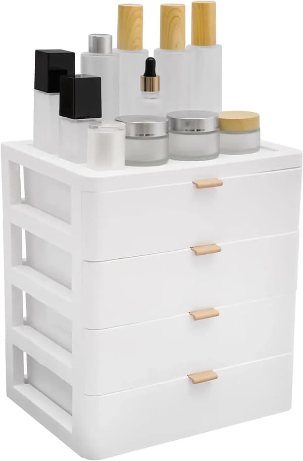 Förvaringslåda, 4-lådesystem, Modern design,VIT