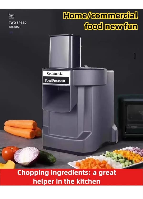 Madprocessor, 100W Effekt, 9x9mm Terninger, Grøntsagsslicer, Rivemaskine, CE Certificeret