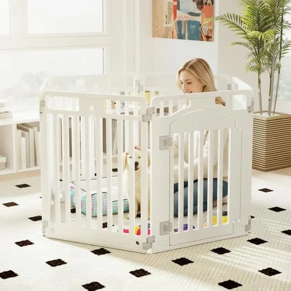 Hundgård, Låsbar Dörr, Fällbar Design, armégrön