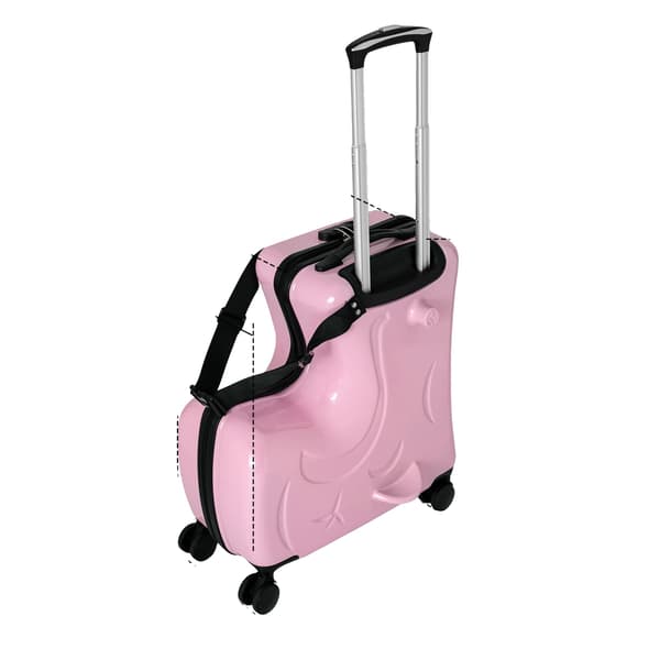 Körbar Resväska, Lättviktsdesign, Justerbart Handtag,Rosa