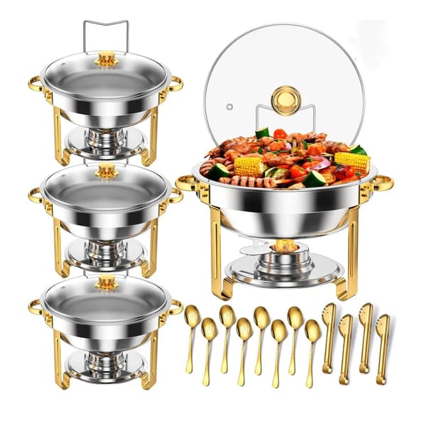 Chafing Dish Set, Rostfritt Stål, Elegant Design,4st