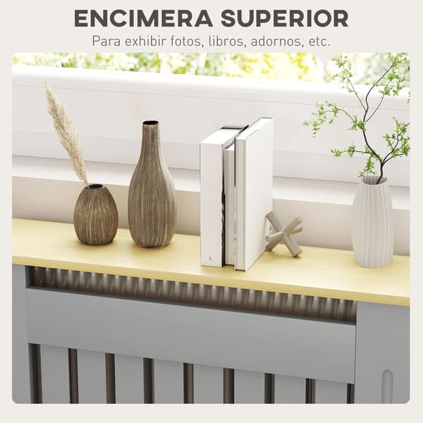 Radiatoröverdrag, Elegant Design, Mångsidig Användning, Grå, 78X19X83 cm