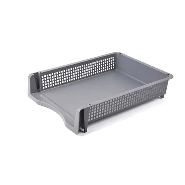 Dokumentorganisator, Stabelbar Design, Holdbart Materiale,grå-320x250x70mm