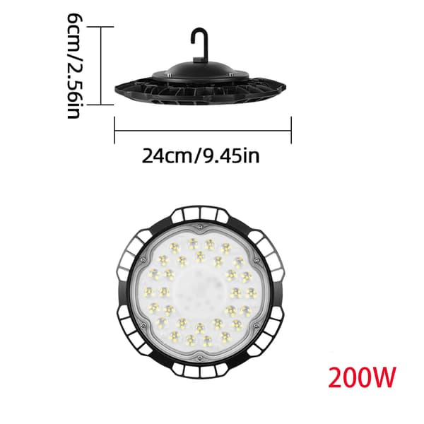 Højloftlys, Energi Effektiv, Vandtæt Design,2PC-c, 200W