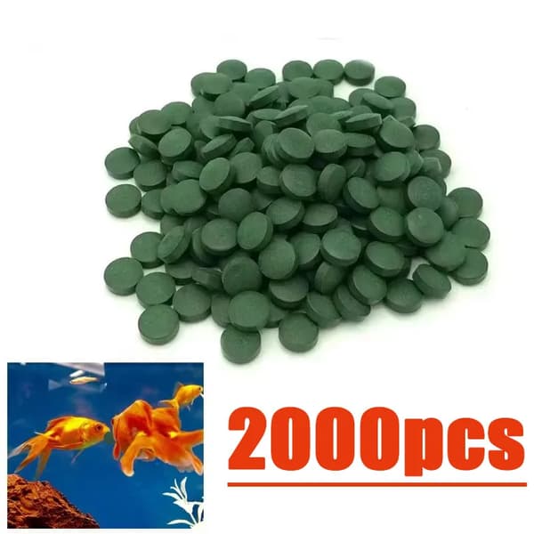 Spirulina Tabletter, Näringsrik Formulering, Lättlöslig Foder,2000pcs