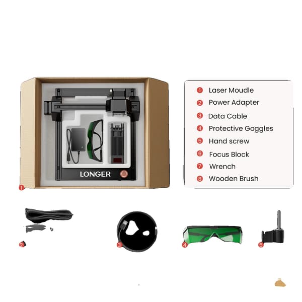 Lasergravør, Høj Præcision, Bærbart Design,EU, Wi-fi, RAY5 Mini 5.5W