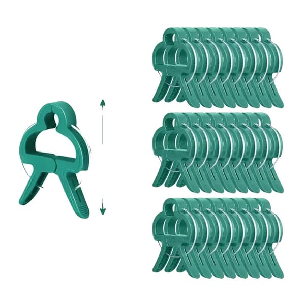 Växtklipp, hållbar plast, lätt att använda,100PCS, grön-e