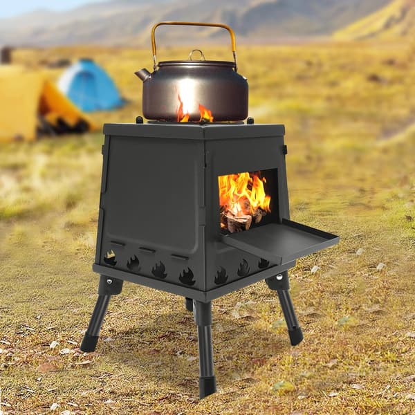 Udendørs Campingkomfur, Bærbart Design, Effektiv Madlavning,sort