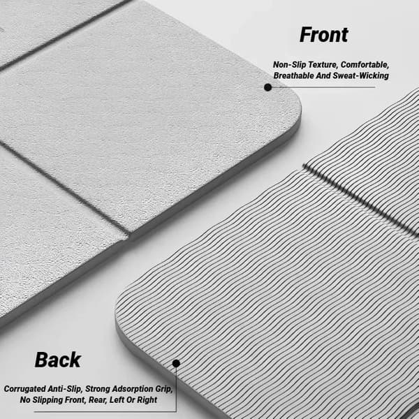 Yogamatta, Miljövänlig, Halkfri Design,Grå