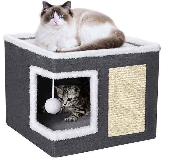 Kattbädd, Storlek Stor, Fällbar Design,Anpassad form 1